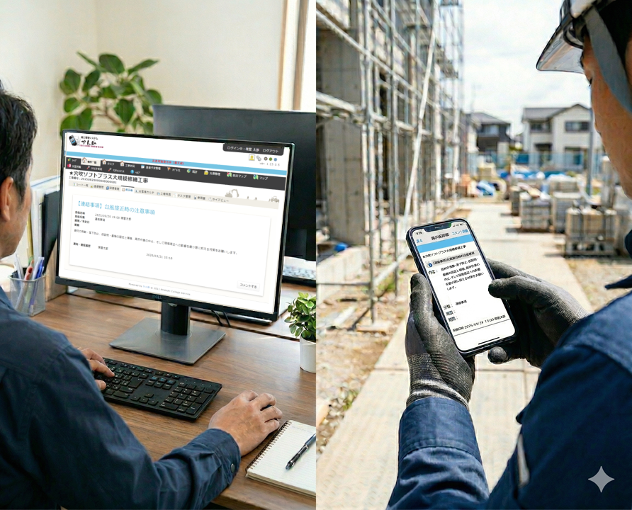１連絡・情報共有手段を一元化